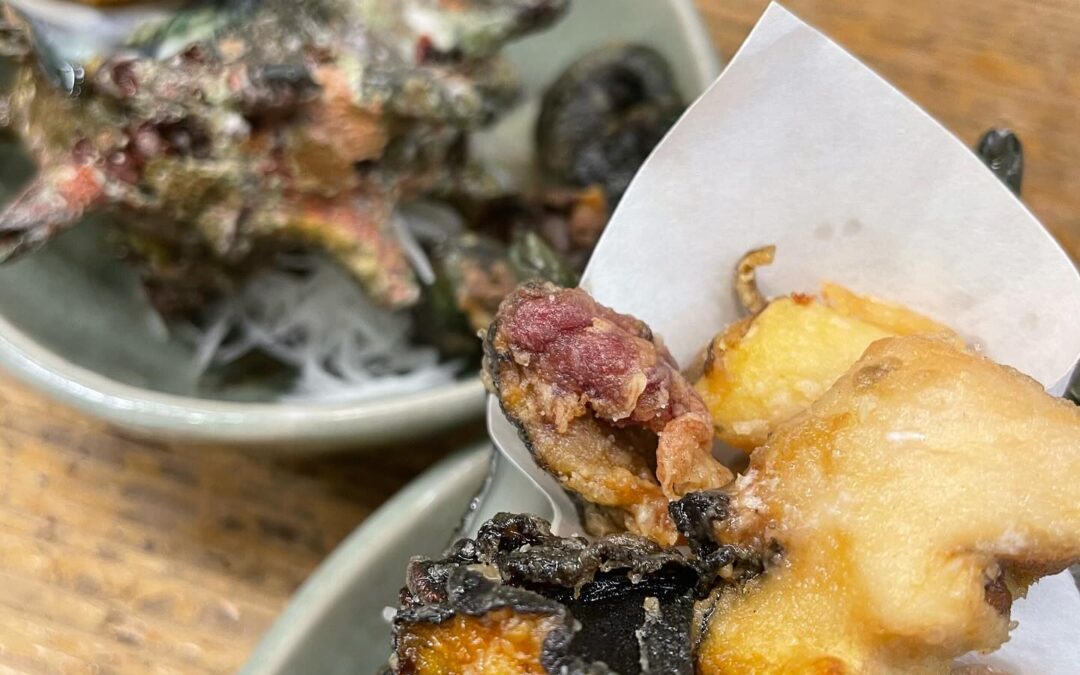 伊豆稲取産のサザエを唐揚げにしました